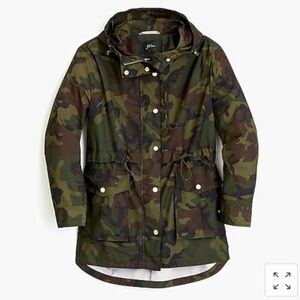 J Crew | Camo Rain Jacket